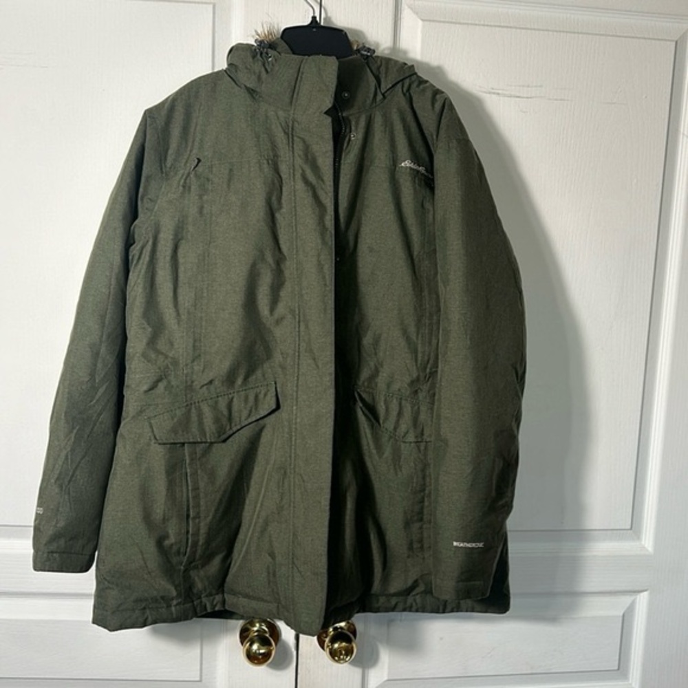 EDDIE BAUER WEATHEREDGE EB650 down WOMEN WINTER JACKET IN OLIVE GREEN SIZE XXL